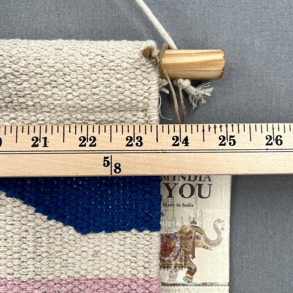 FROM INDIA TO YOU Macrame Tapestry Woven Wall Hanging Large Cream Boho Fringe - Picture 7 of 10